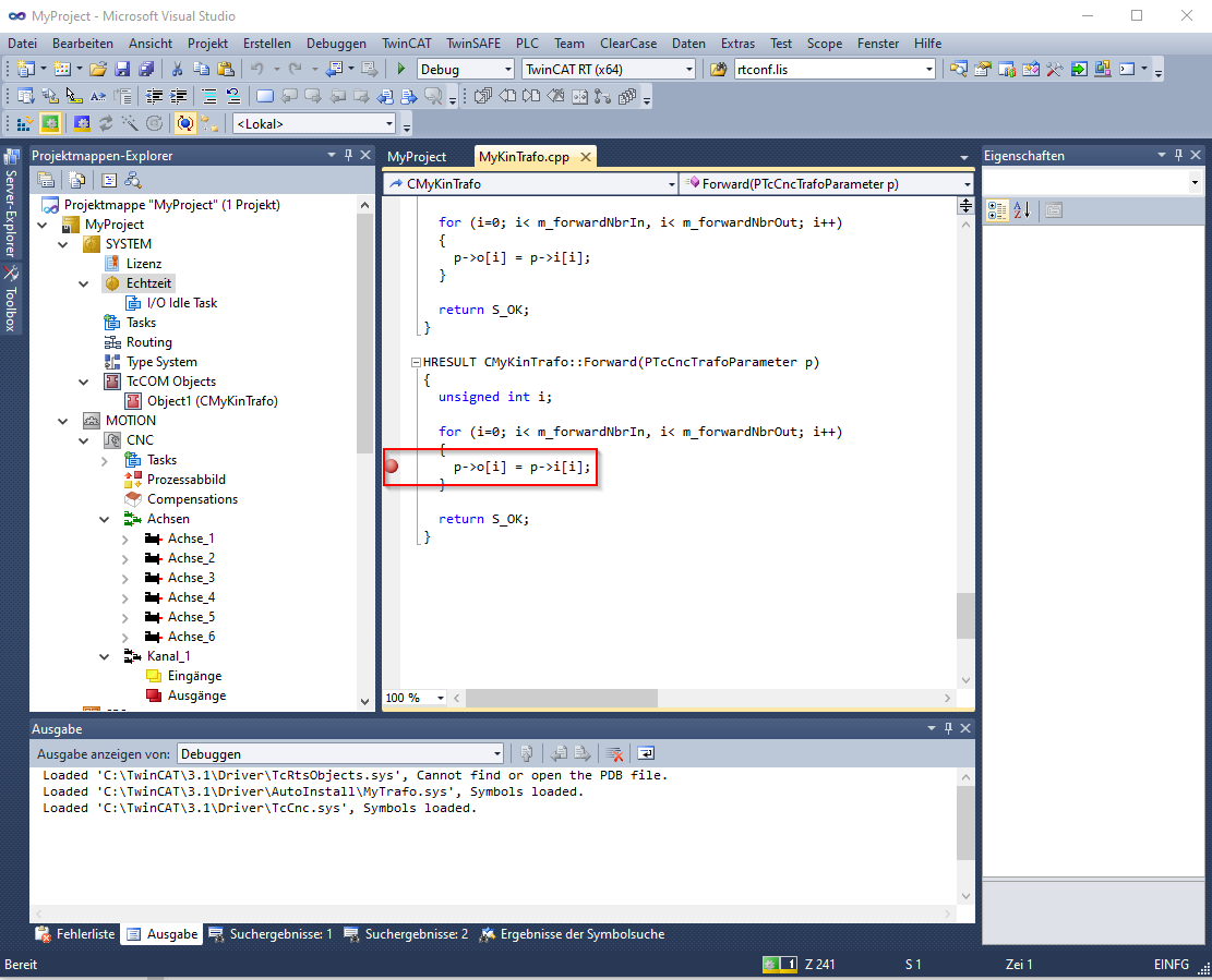 Debug the transformation 3: