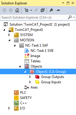 CA Group (TF5410 TwinCAT 3 Collision Avoidance) 1: