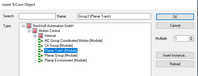Example "Connecting Planar tracks to a network" 6: