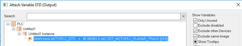 Example "Joining and moving a Planar mover on the track" 5: