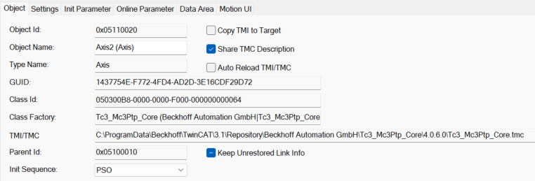Object tab 1: