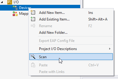 Link an axis object to hardware 1: