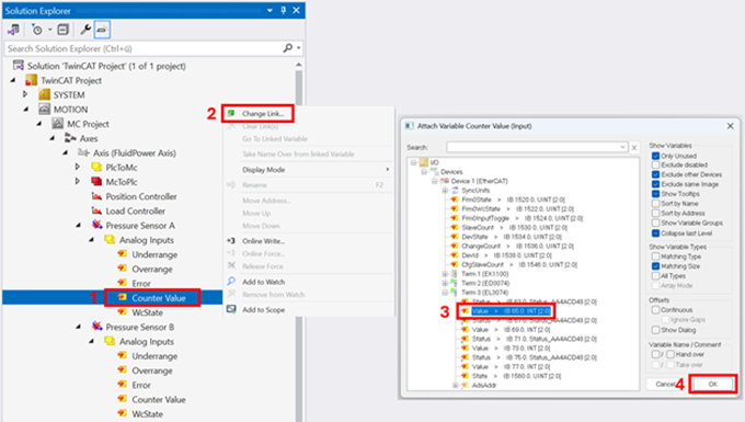 Link axis objects to hardware 3: