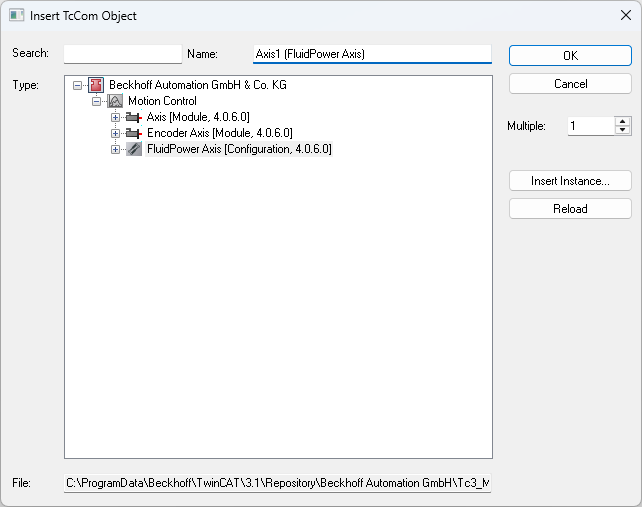 Create axis object/add axis 2: