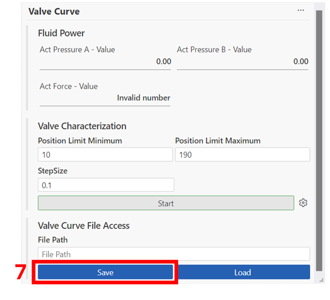Measuring the valve characteristics 4: