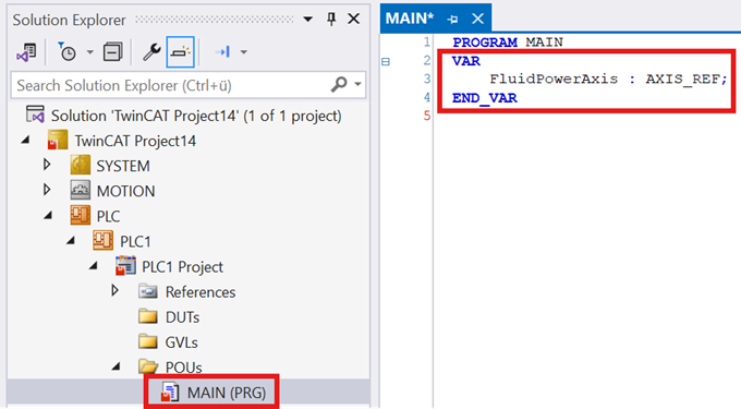 Link axis objects to a PLC 3: