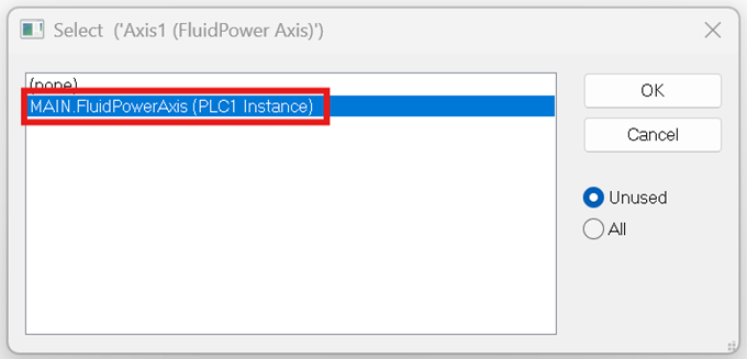 Link axis objects to a PLC 6: