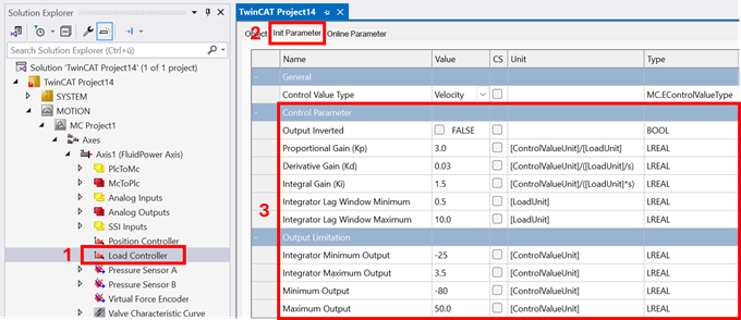 Set the pressure controller 3: