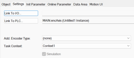 Settings tab 1:
