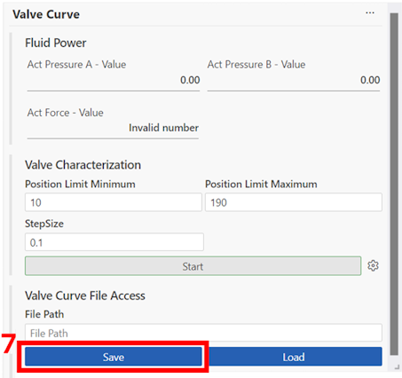 Measuring the valve characteristics 4:
