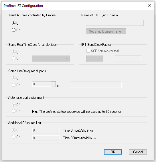 IRT configuration 1: