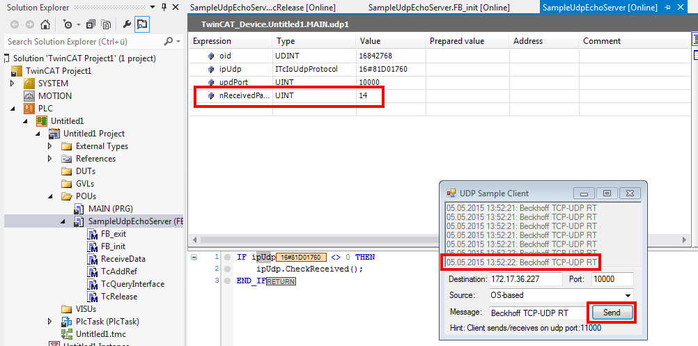 Quick Start (PLC / UDP) 9: