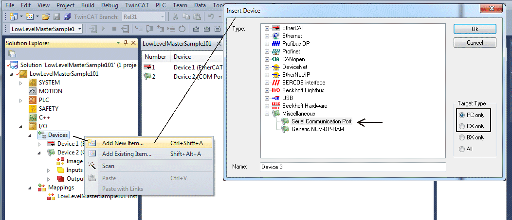 Configuration of serial interfaces 1: