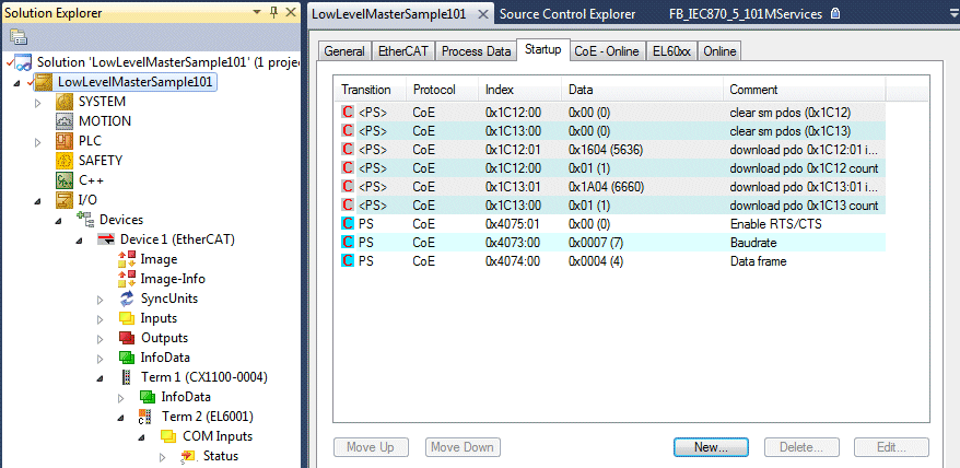 Configuration of serial interfaces 6: