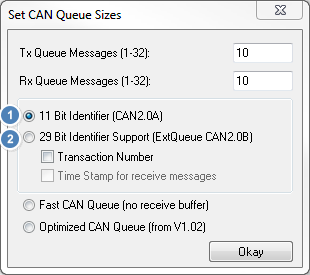 Acceptance of Message IDs from DBC files for the filter 1: