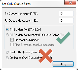Application range of the filters 1: