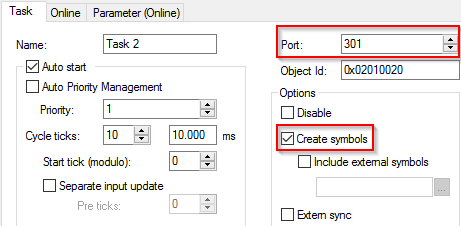 Connect to a TwinCAT I/O Task via ADS 4: