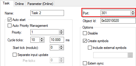 Connect to a TwinCAT I/O Task via ADS 2: