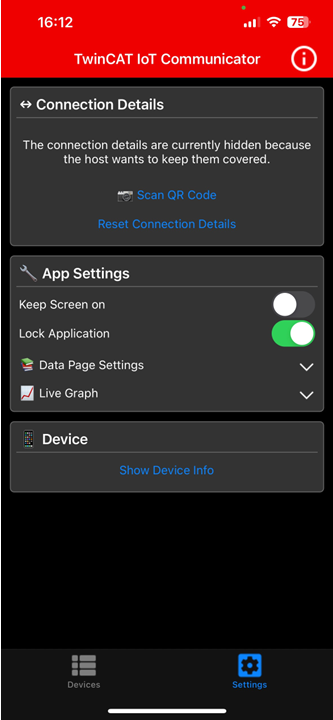 Connection settings 2: