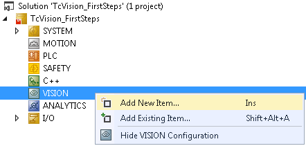 Displaying a Vision node and creating an application 3: