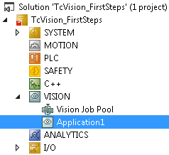Displaying a Vision node and creating an application 5: