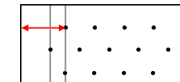 Asymmetrical circles pattern 1: