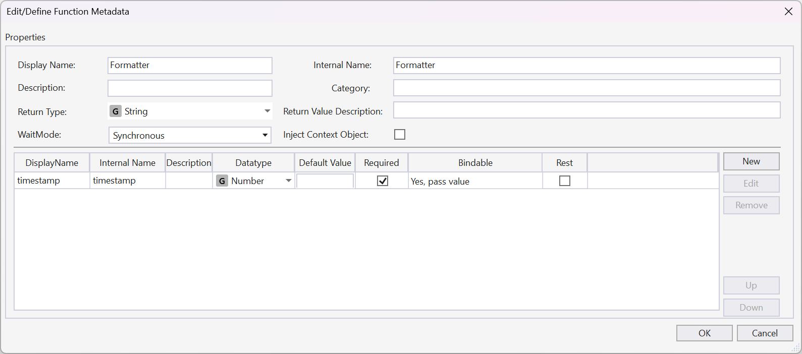 TimestampFormatting function 2: