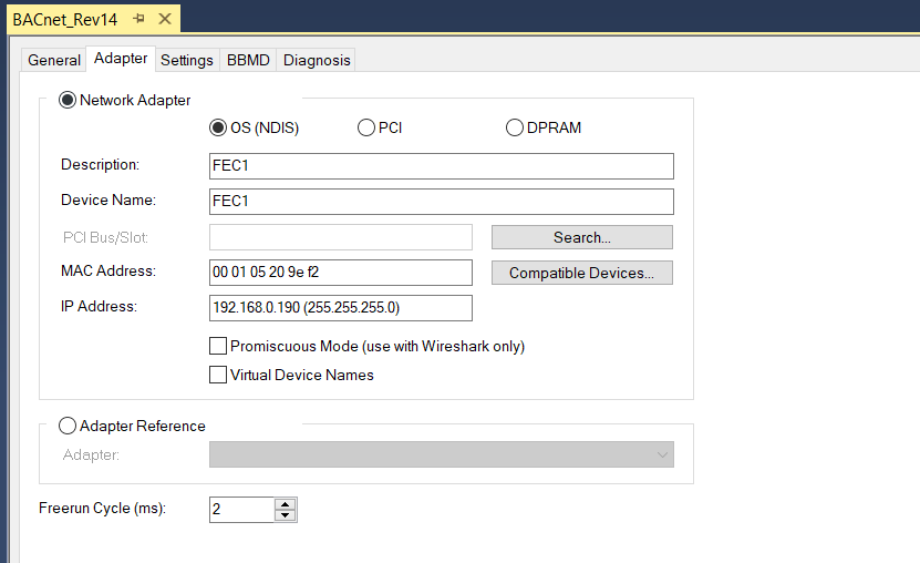 IP address settings 3:
