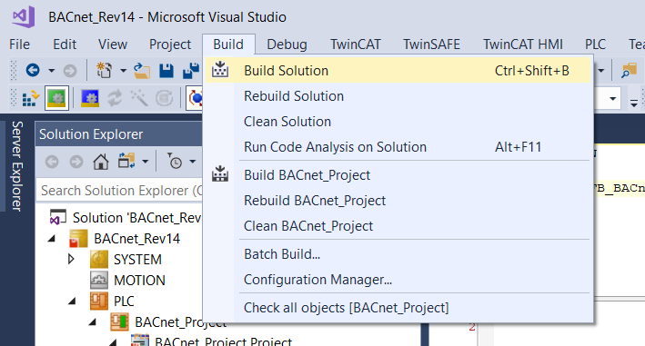 Creating the PLC project 7: