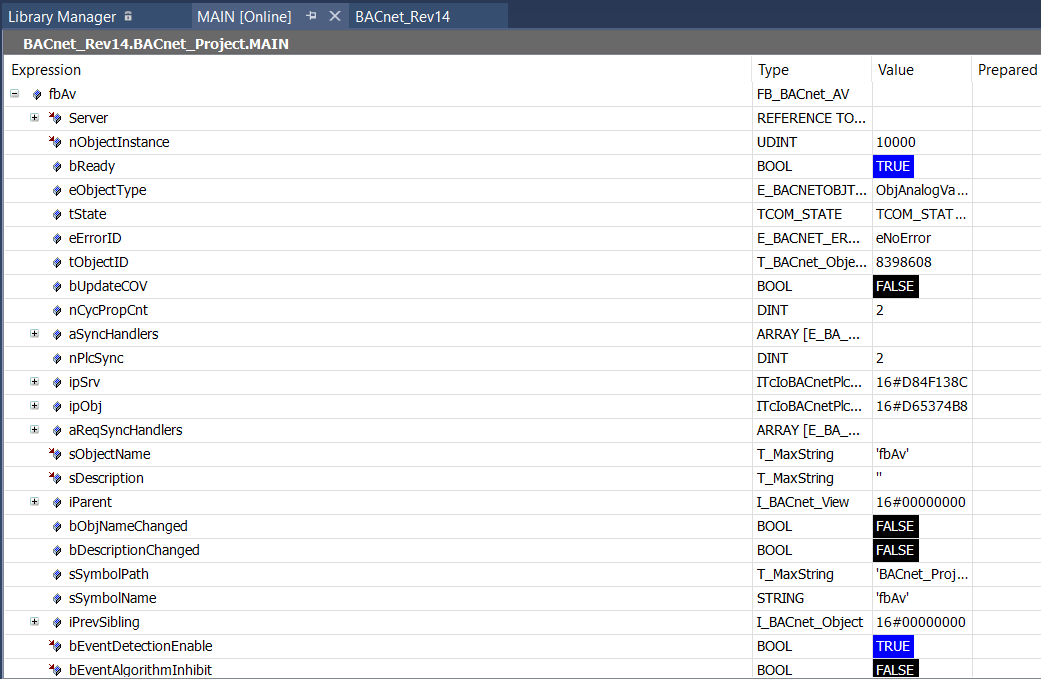 Testing the BACnet server 3: