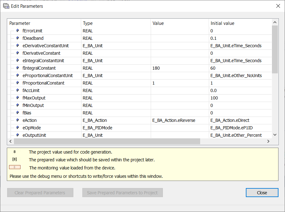 Parameter dialogs 2: