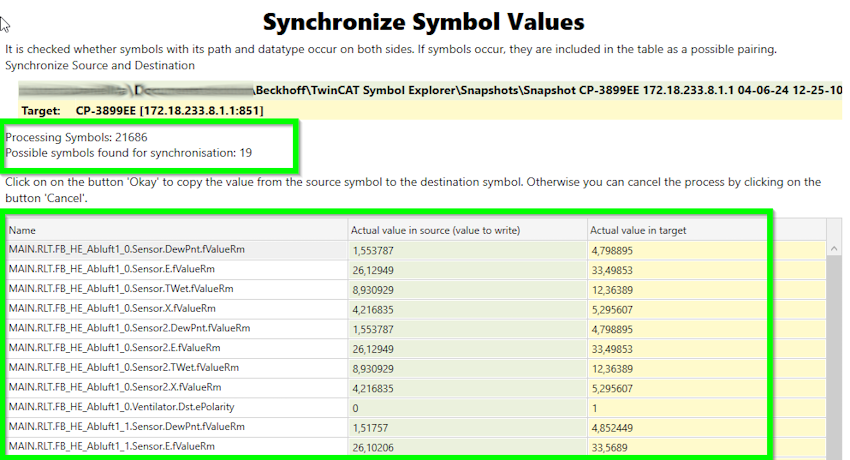 Synchronizing filtered data, example with Exclude 8: