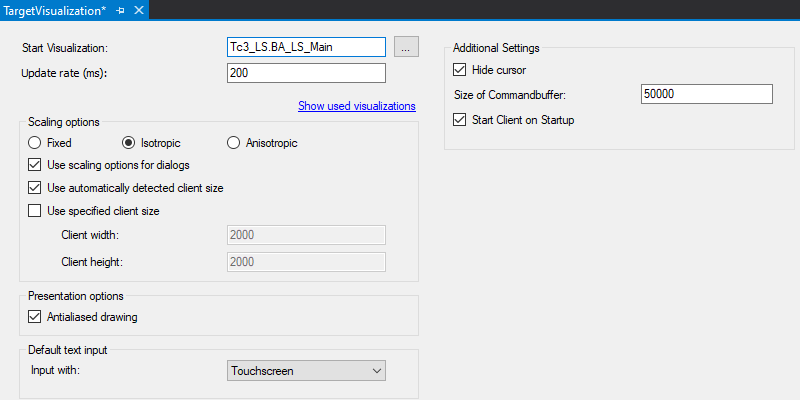 Setting up the visualization 3: