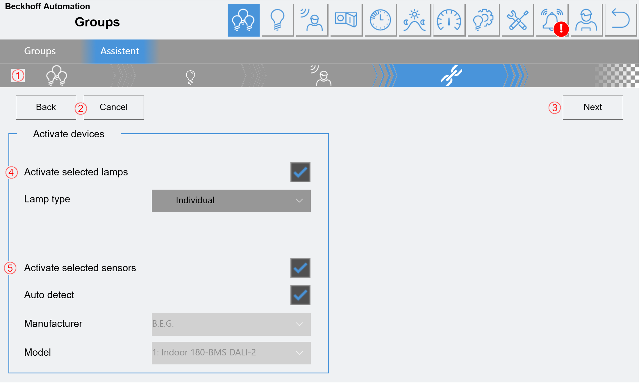 Configuration assistant 6: