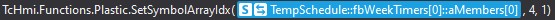 SetSymbolArrayIdx 1: