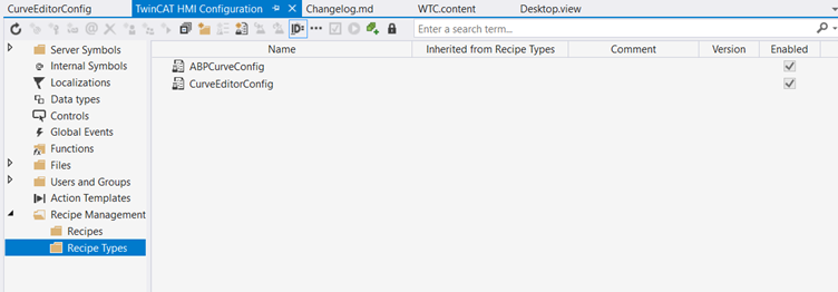 Using Recipe Management with the Curve Editor 2: