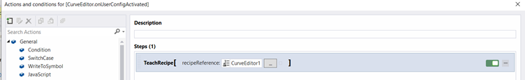 Using Recipe Management with the Curve Editor 6: