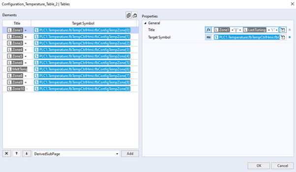 Configure Table control to show multiple tables 3: