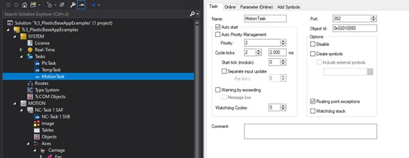 Creating and initializing NC axis 2: