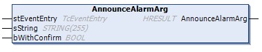 AnnounceAlarmArg() 1: