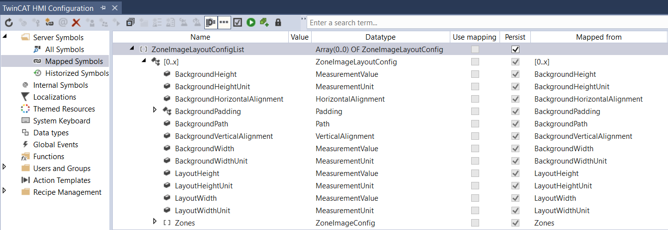 Creating and using the ZoneImageLayoutConfig server symbol 3: