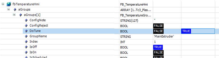 Commissioning of the temperature control 7: