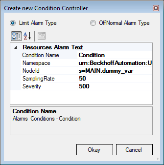 Configuring Alarms and Conditions 3: