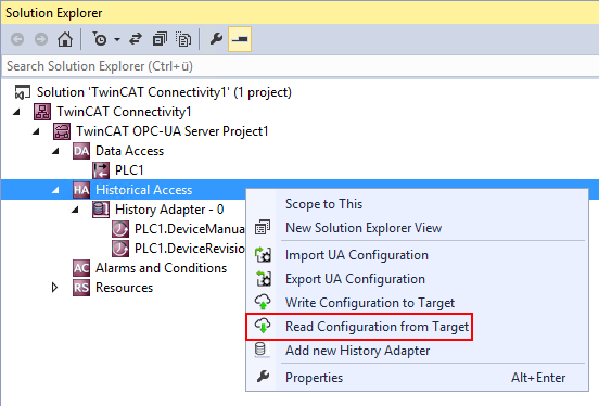 Reading and writing the configuration 3: