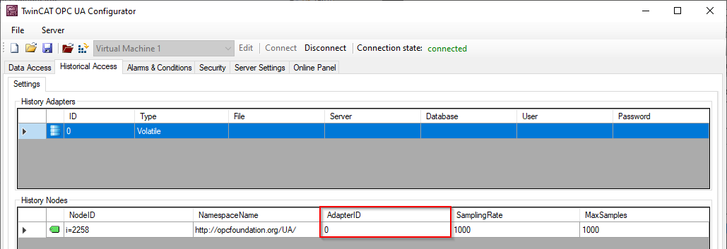 Configuring historical access 3: