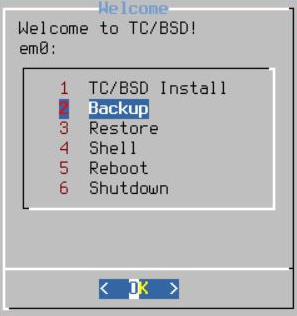 Creating a backup 1: