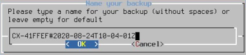 Creating a backup 2: