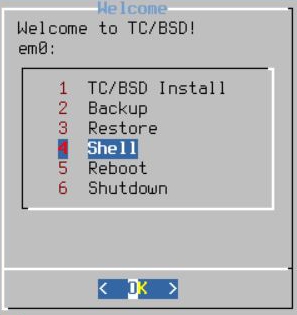 Booting from the USB installer stick 1: