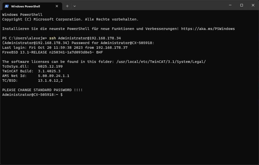 Remote access with SSH 1: